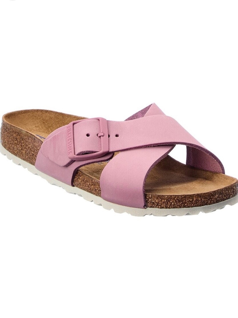 Birkenstock sienna Women’s Pink Cross-Band Slide Sandal